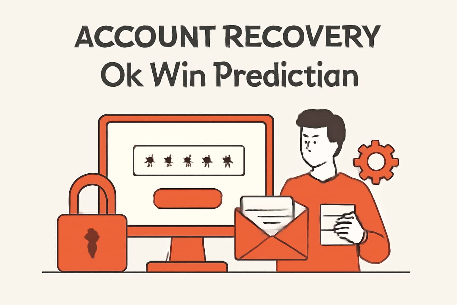 Informational scene depicting account recovery for Ok Win Prediction, featuring important text.