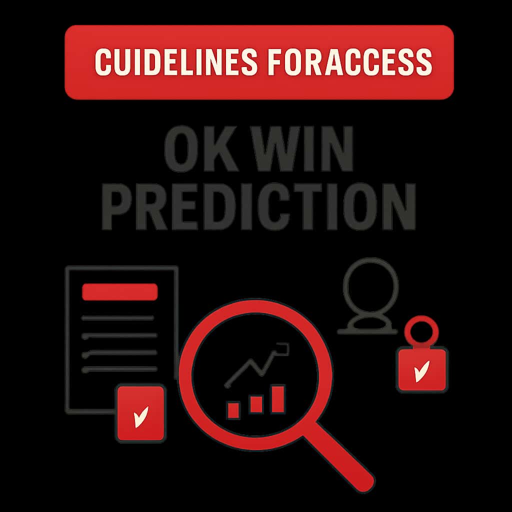 An educational diagram detailing access guidelines for Ok Win Prediction.