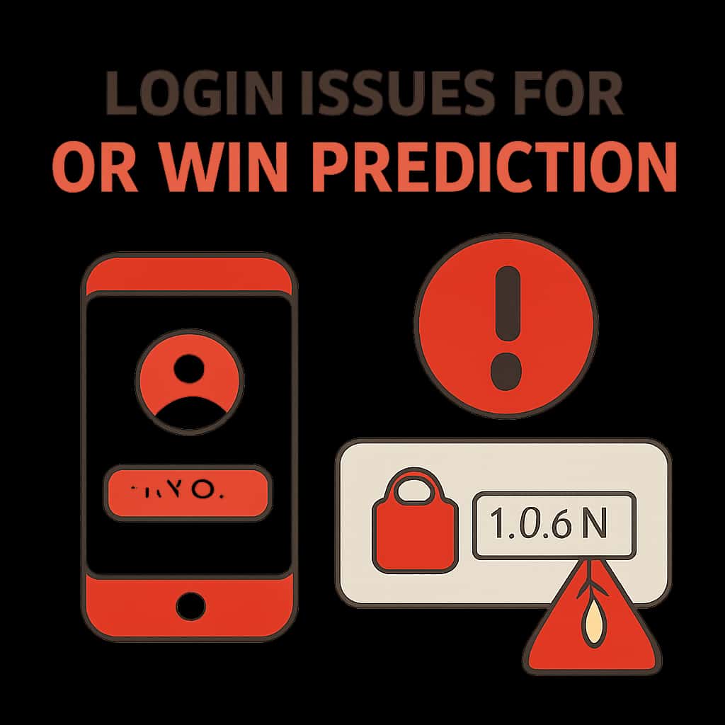Diagram illustrating common login issues for Ok Win Prediction.