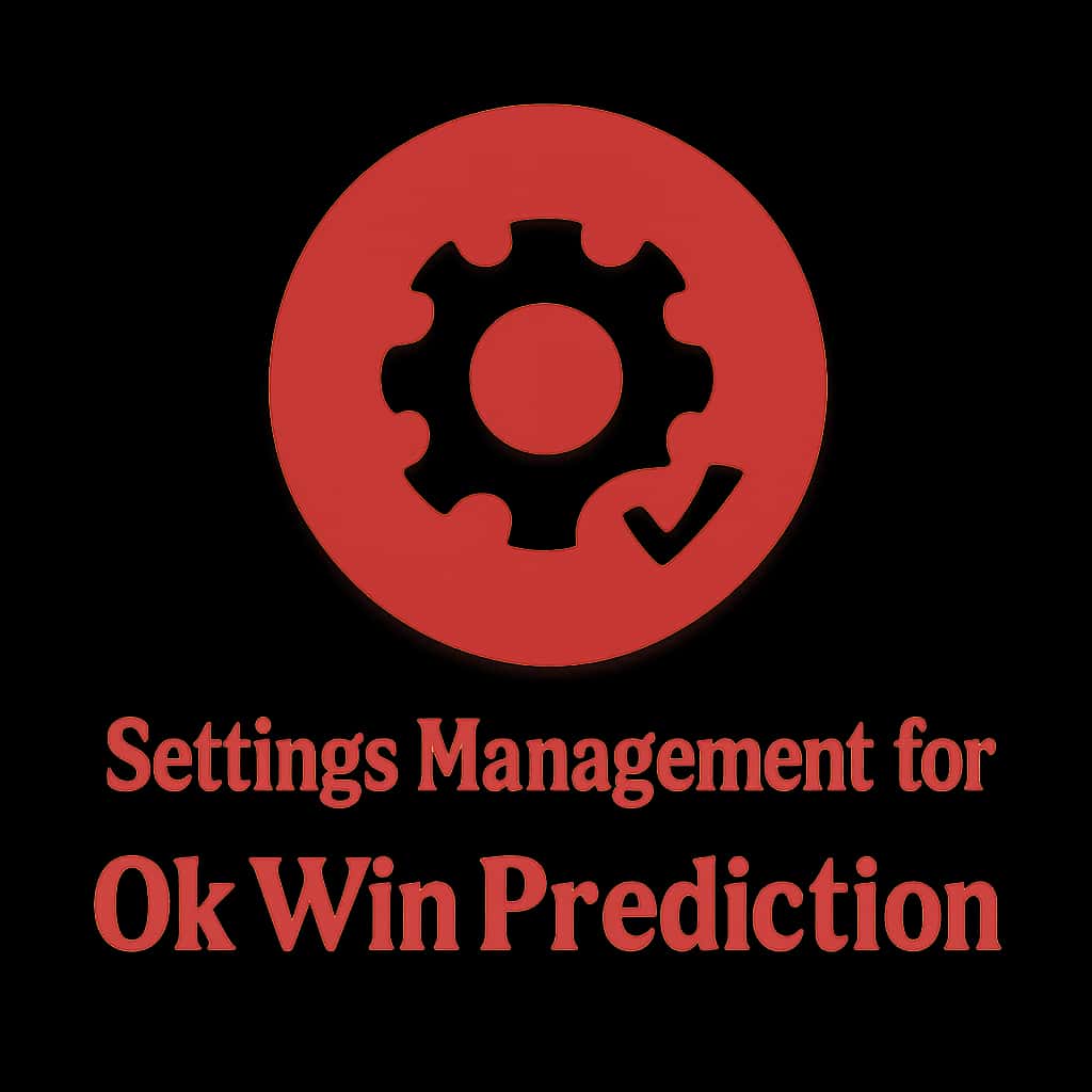 Icon representing Settings Management for Ok Win Prediction.