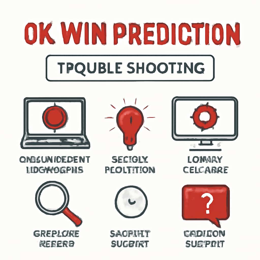 Illustration explaining troubleshooting steps for Ok Win Prediction.