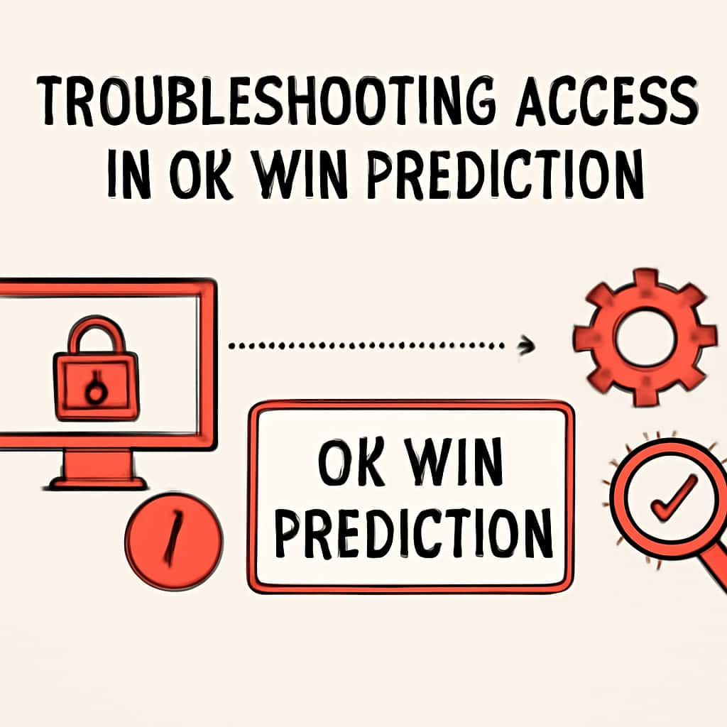 An educational diagram illustrating access troubleshooting for Ok Win Prediction.